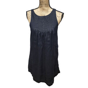 Vineyard Vines black sleeveless midi shift dress with side zip, size 4